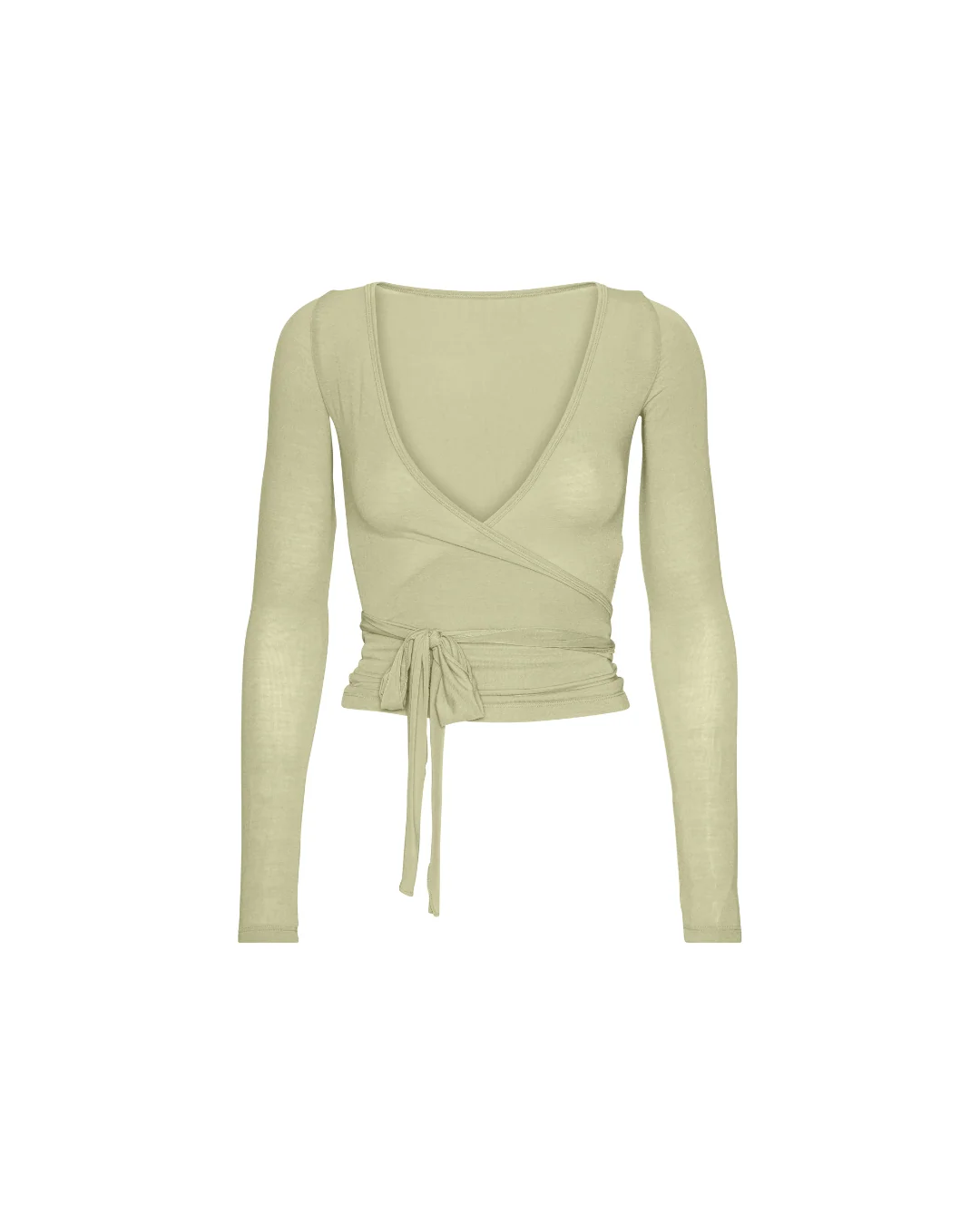 Ballet Wrap Blouse - Dusty Green - Image 5