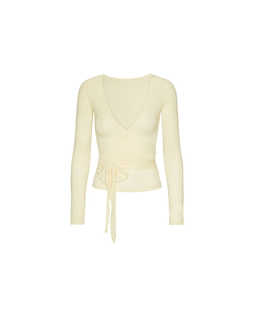 Ballet Wrap Blouse - Lemon - Image 5