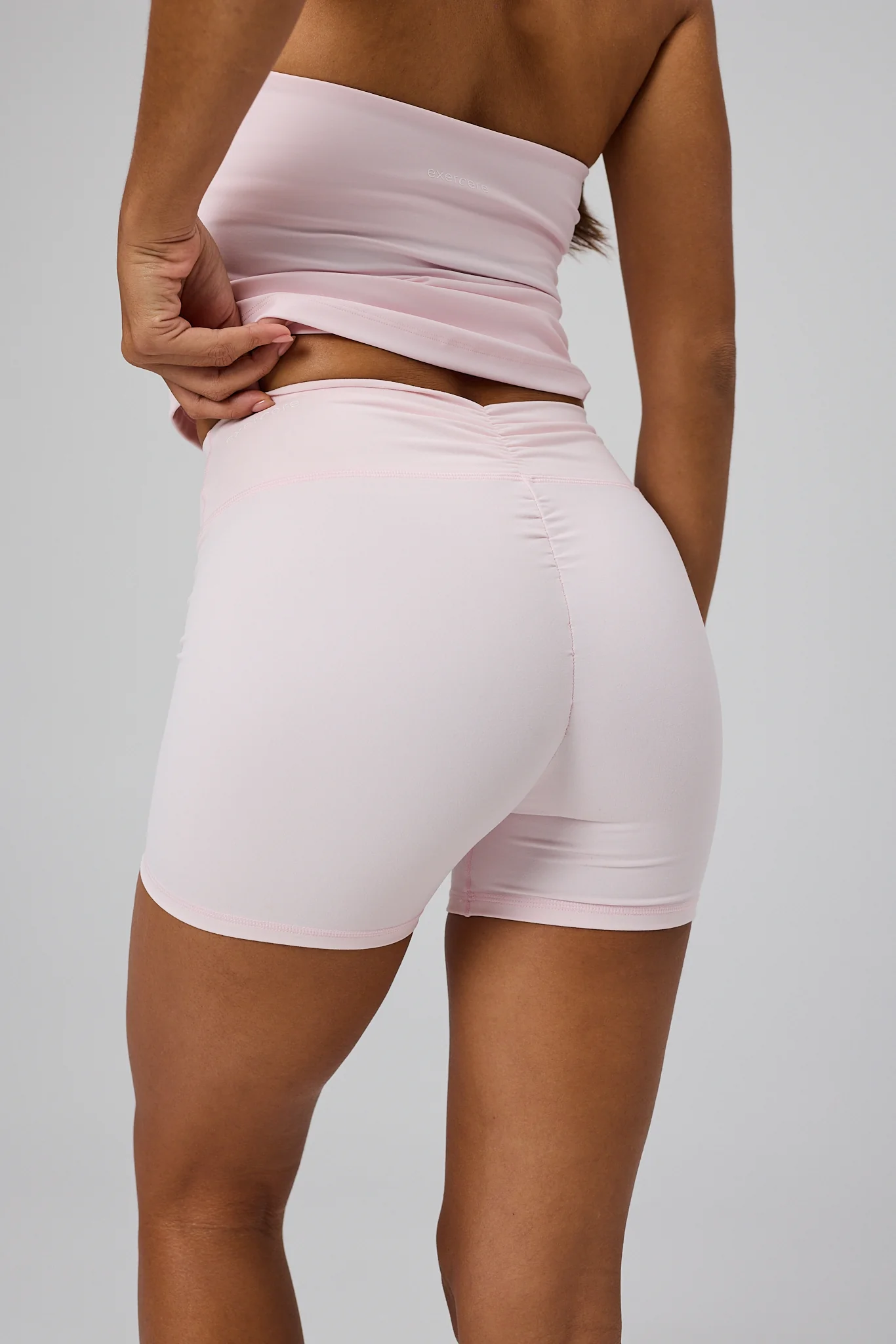 Luna Scrunch Shorts - Soft Pink