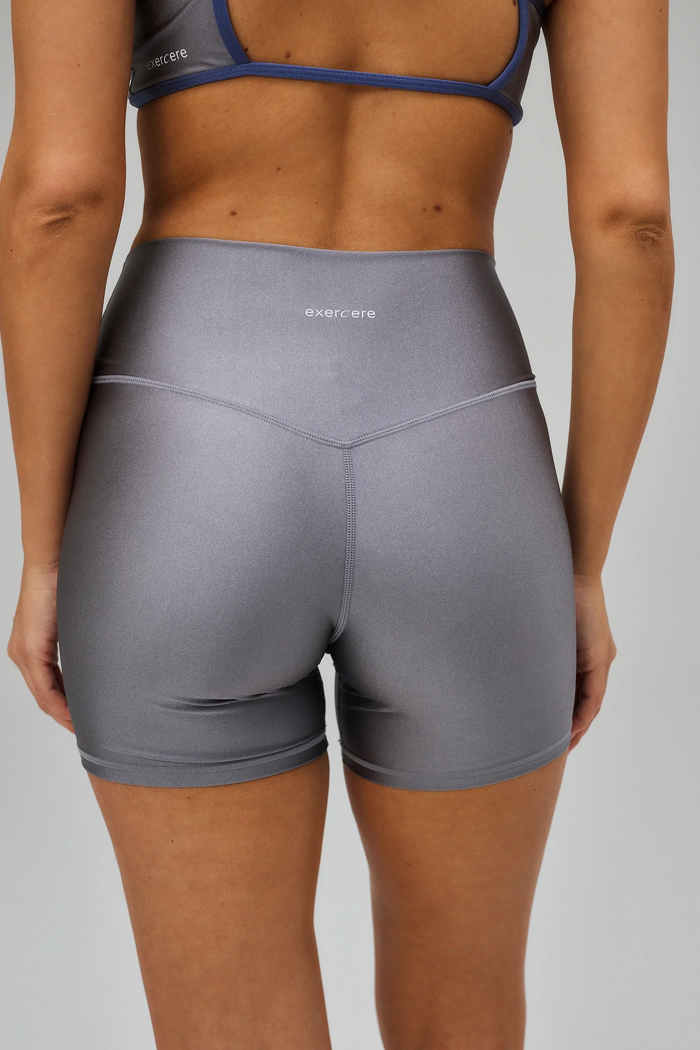 Mini Fleek Shorts - Glossy Silver Shadow - Image 3