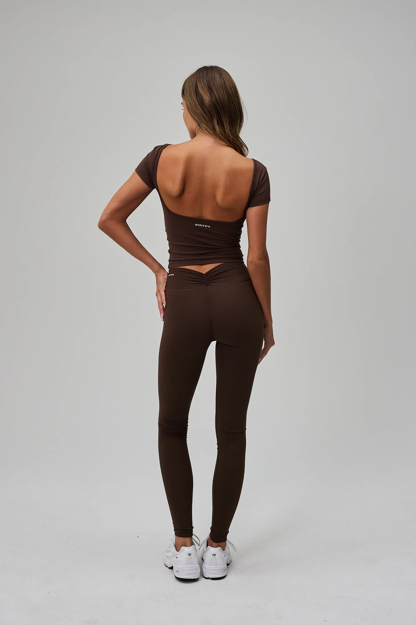 Luna Scrunch Tights - Pecan Brown