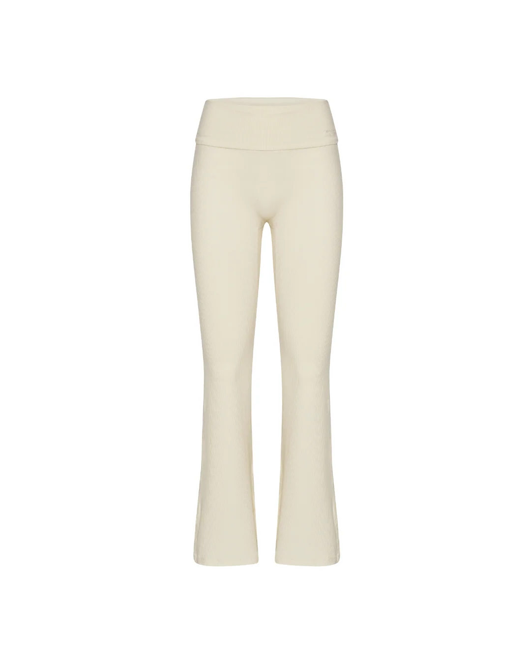 Rib Fold Over Pants - Honey - Image 3