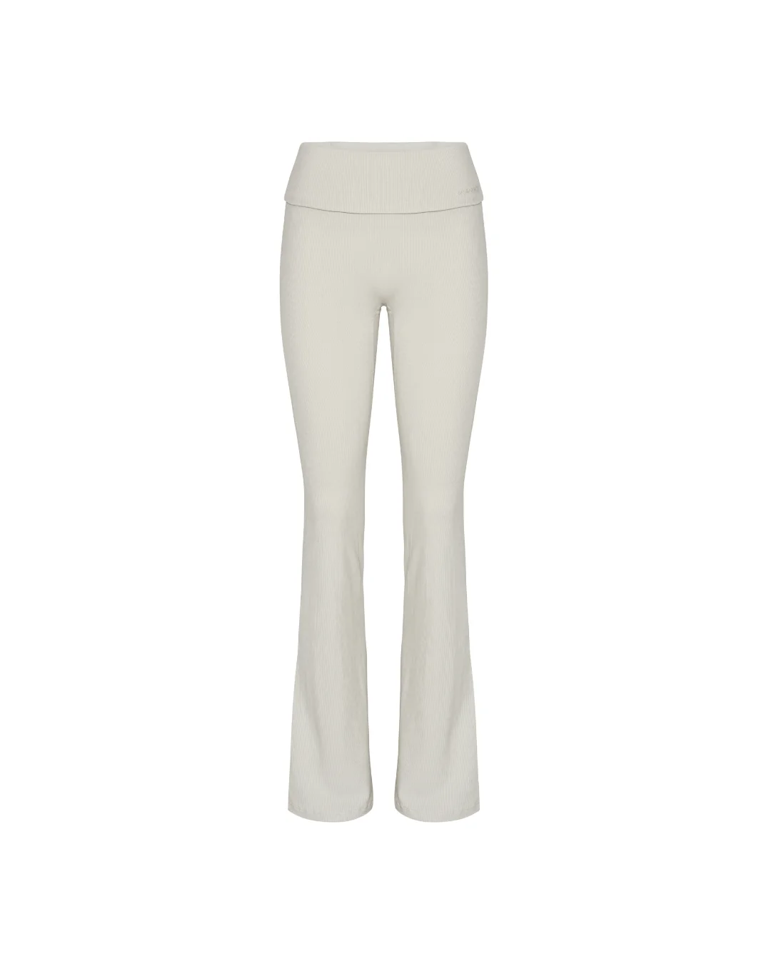 Rib Fold Over Pants - Vanilla - Image 3