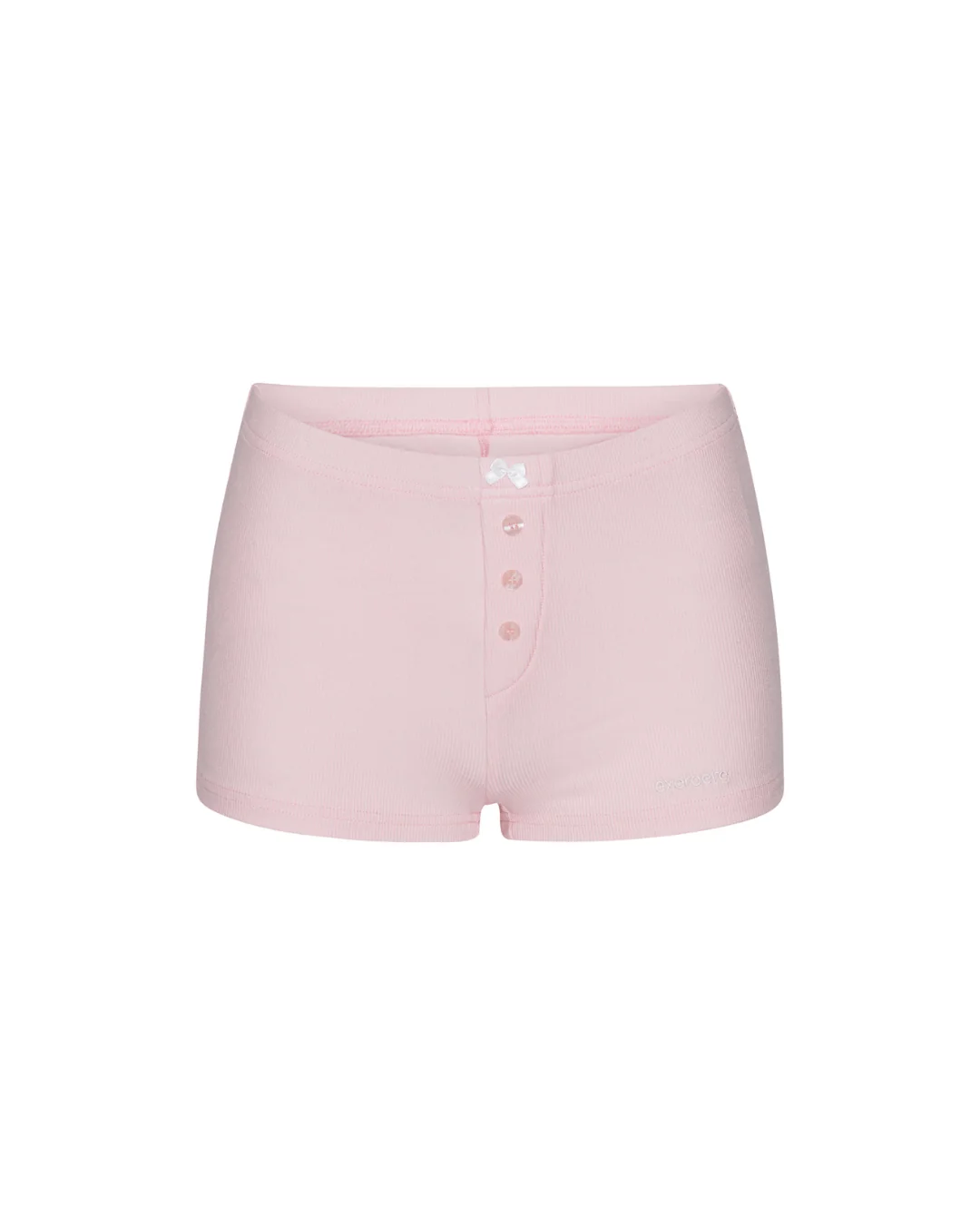 Rib Night Shorts - Soft Pink - Image 6