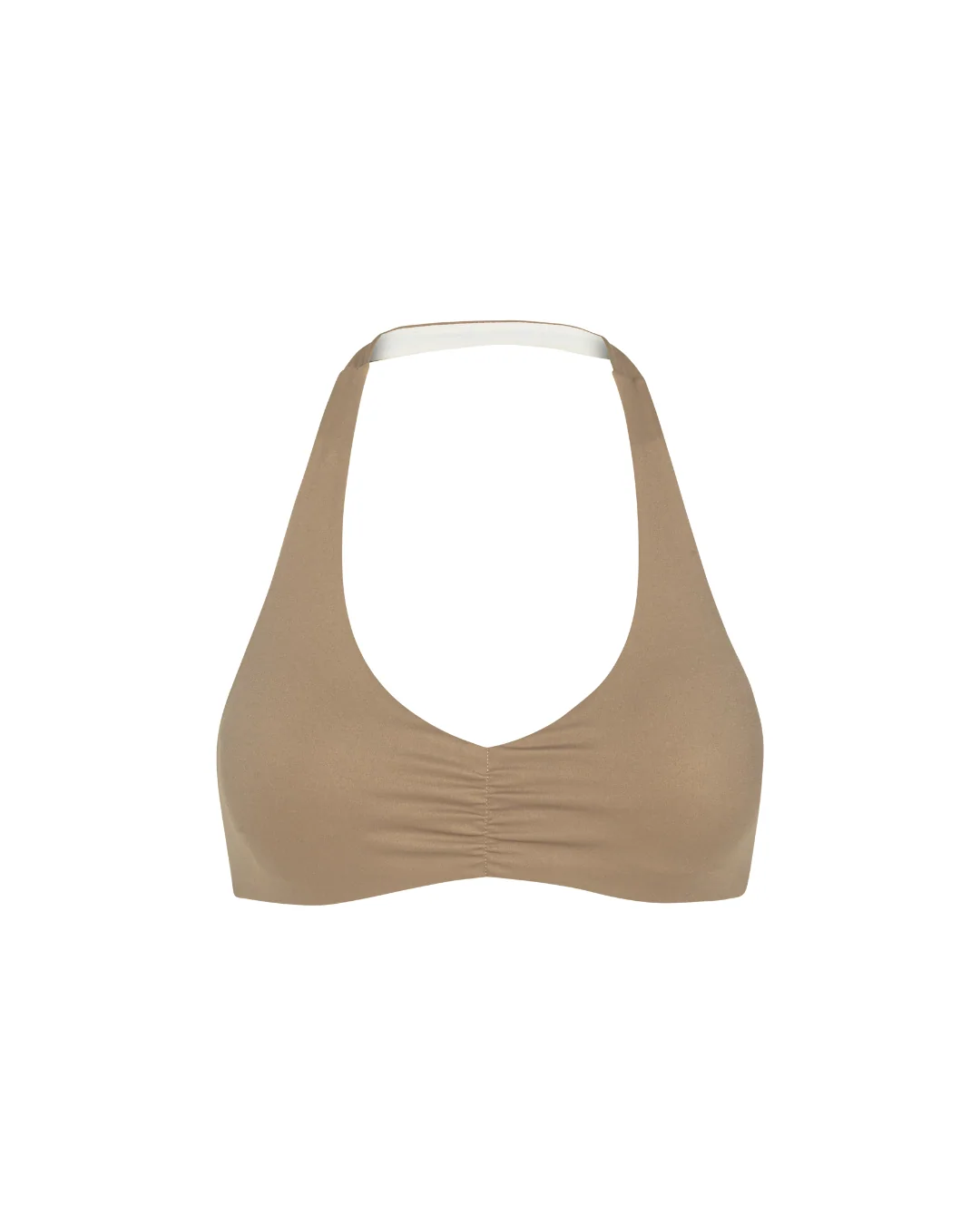 Scrunch Halter Bra - Sand Beige - Image 8