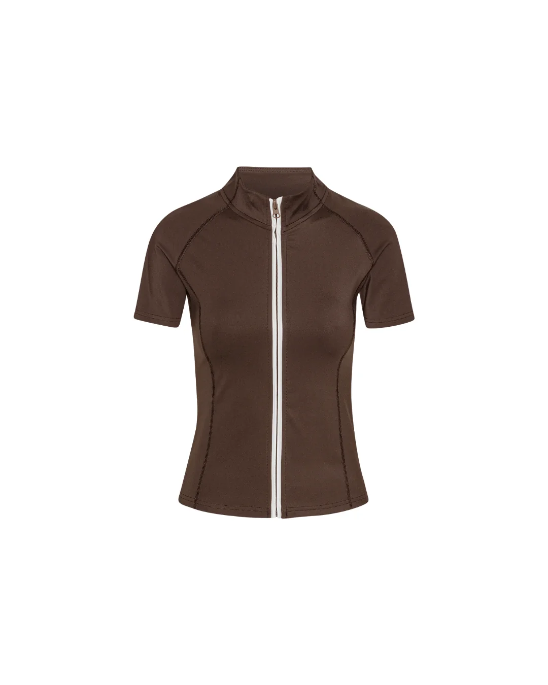 Active Short Sleeve Blouse - Pecan Brown - Image 3