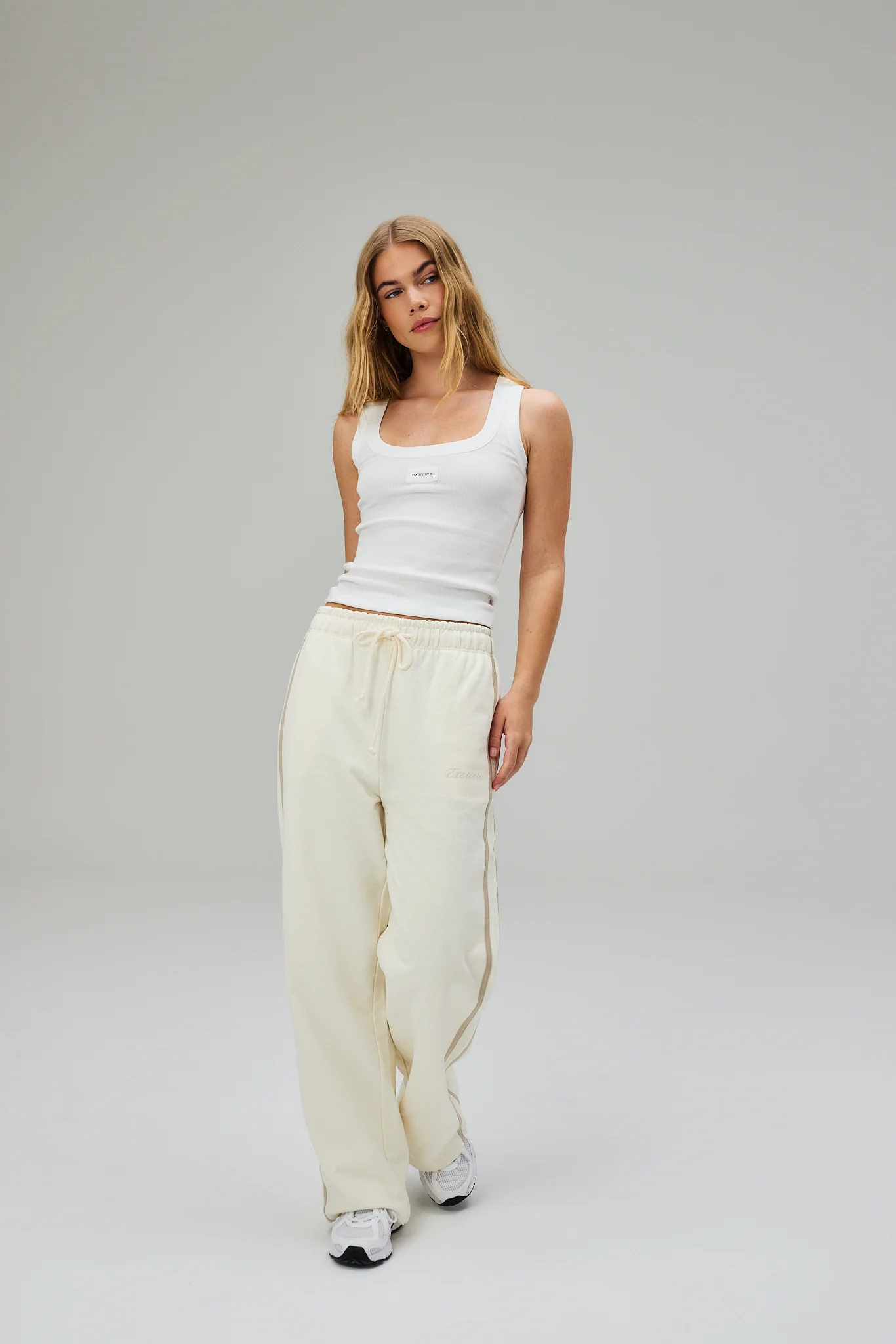 Straight Leg Sweatpants - Off White - Image 9