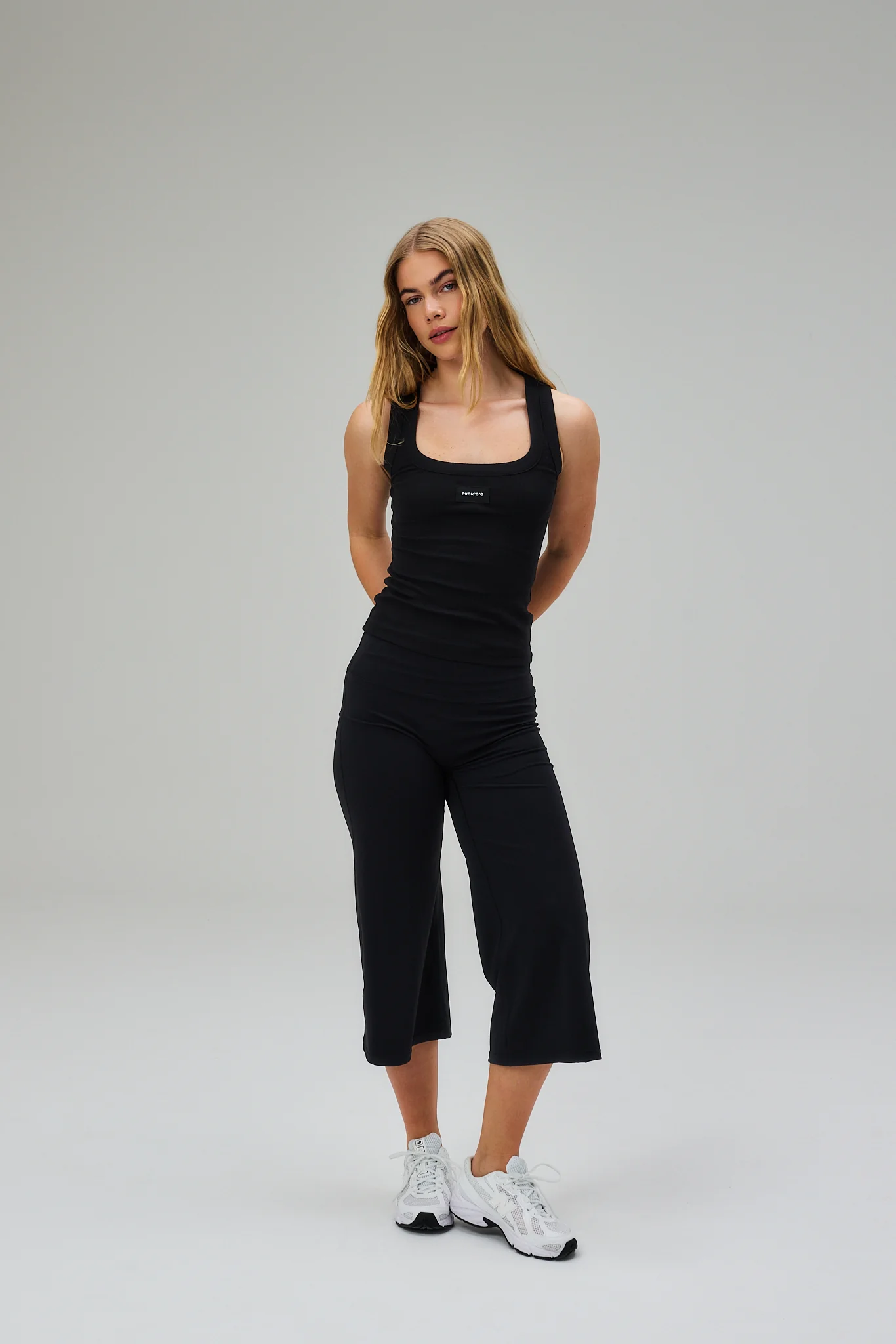 Wide Leg Capris - Black - Image 8